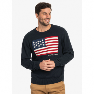 U.S. POLO ASSN. FLAG CREW NECK SWEATER
