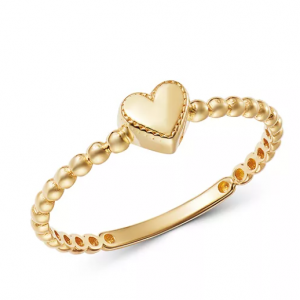Moon & Meadow 14K Yellow Gold Heart 戒指