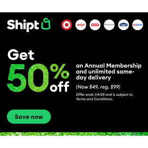 50% OFF Shipt’s Annual Memberships @ Shipt Consumer