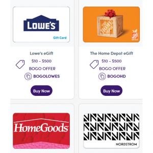 Giftcards.com 礼卡大促周最高立减15%，eBay, Home Depot, Lowe's, Disney, Sephora等超多礼卡热卖