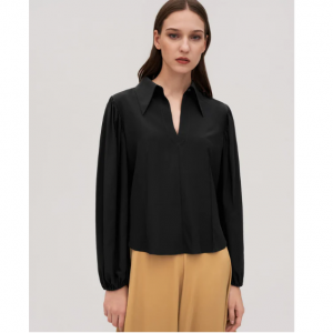 LilySilk Elegant Pullover Silk Peony Blouse 真丝上衣