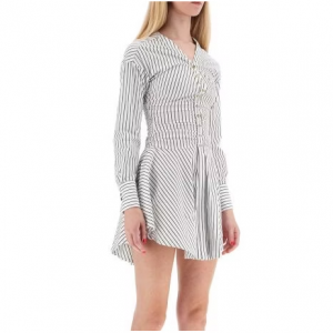 30% Off Pinko Striped Poplin Mini Dress With Nine @ Residenza 725 EU