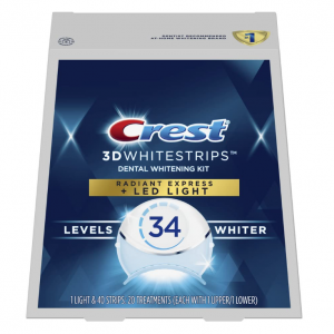 Crest 3D Whitestrips Radiant Express Plus Light, 40 Strips (20 Count Pack) @ Amazon