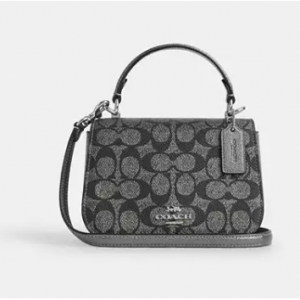 70% Off Lysa Top Handle Bag In Signature Canvas @ Coach Outlet CA