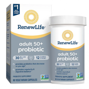 Renew Life Adult 50+ Probiotic 30 Billion CFU, 90 Vegetarian Capsules