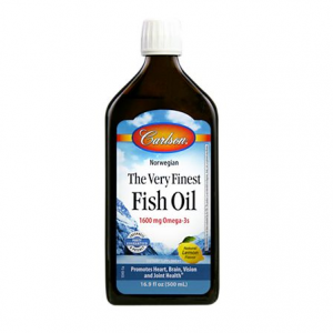 Carlson Laboratories The Very Finest Norwegian Fish Oil - 1,600 MG Omega-3s - Lemon (16.9 Fluid Ou