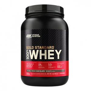 Optimum Nutrition GOLD STANDARD 100% WHEY Protein Powder – Double Rich Chocolate (2 lbs./29 Servin