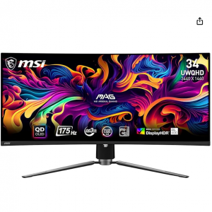 12% off MSI MAG341CQP QD-OLED, 34 Curved OLED Gaming Monitor @Amazon