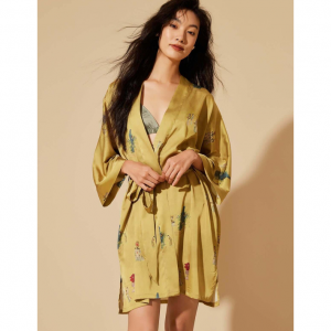 Ulivary Short Kimono Robe Murals