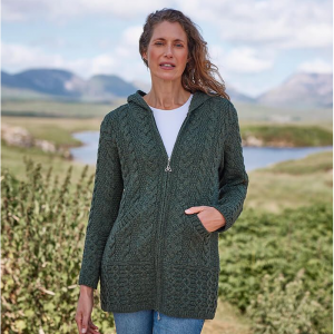 The Irish Store Hooded Aran Zipper 女士外套
