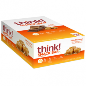 think! Protein Bars with Chicory Root for Fiber, Salted Caramel, 1.4 Oz, 10 Ct @ Amazon