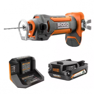 RIDGID 18V 干墙切割工具套件，带 2.0 Ah 电池和充电器 @ HomeDepot，3.4折优惠