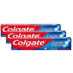 Colgate Cavity Protection Regular Fluoride Toothpaste, White, 6 oz (Pack of 3) @ Amazon