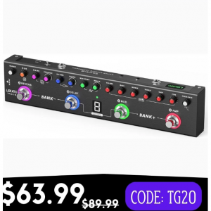 Extra $16 off LEKATO Tank-G Guitar Effect Processor Pedal @Lekato	