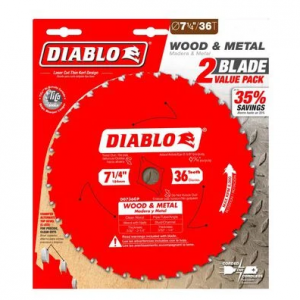 Diablo Tools 7-1/4 英寸 36 齒框架鋸片 2件裝 @ Acme Tools，3.4折特賣