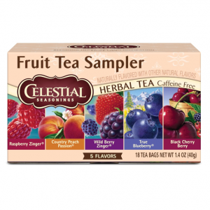 Celestial Seasonings Fruit Tea Sampler Herbal Tea Variety Pack, 18 Tea Bags @ Amazon