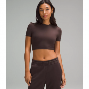 lululemon Wundermost Ultra-Soft Nulu Crewneck Cropped T-Shirt