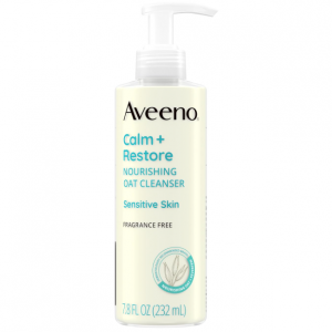 Aveeno Calm + Restore Nourishing Oat Facial Cleanser For Sensitive Skin 7.8 FL OZ @ Amazon