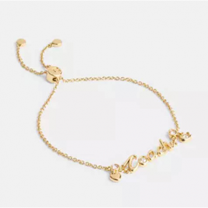 Coach Script Heart Slider 手链