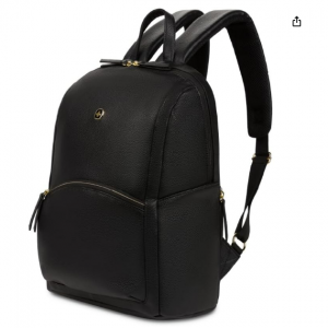 SwissGear Serenity Luxe 笔记本电脑背包，黑色，16 英寸 @ Amazon，3.8折优惠