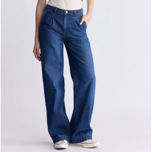 Buffalo David Bitton High Rise Wide Leg Addie Women's Jeans, Indigo Contrast - BL16002 牛仔褲