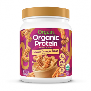 Organic Protein™ Plant Based Protein Powder - Churro Caramel Swirl  1.02 lb canister @ Orgain