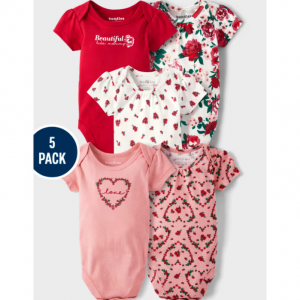 女婴花卉连体衣 5 件套