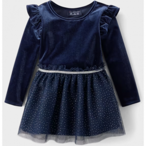 婴儿幼儿女孩丝绒闪光星星芭蕾舞裙