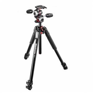 Manfrotto - 055 铝制 3 节三脚架套件，带 3 向云台，现价$459.95 