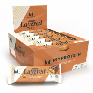 分层蛋白棒 巧克力花生酱 12条