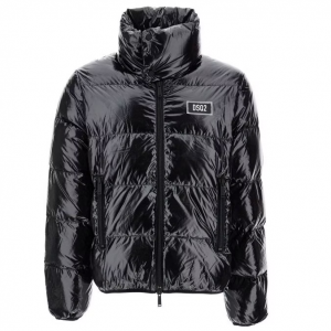 DSQUARED2 lightweight black padded nylon jacket with high collar 羽绒夹克