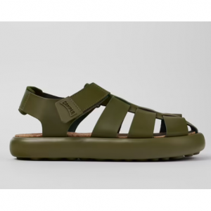 Camper Pelotas Flota Green Leather Sandal for Men @ Camper AU