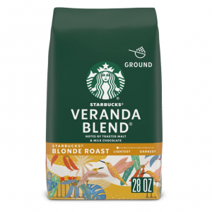 Starbucks Ground Coffee, Starbucks Blonde Roast Coffee, 1 bag (28 oz) @ Amazon