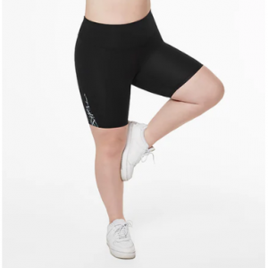 Yvette Power Print High-Waist Biker Shorts 8"