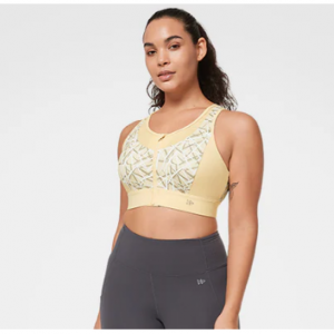 Yvette Power Print Zip Mesh Padded Running Bra 运动内衣