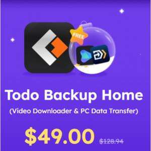 63% off Todo Backup Home (Video Downloader & PC Data Transfer) @EaseUS