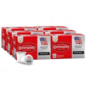 Community Coffee American Classic 72 Count Coffee Pods, Medium Roast @ Amazon