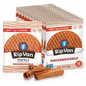 Rip Van Wafels Snickerdoodle Stroopwafels, Healthy Snacks, 12 Pack @ Amazon