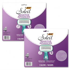 BIC Soleil Sensitive Advanced Women's Disposable Razors With 5 Blades, 10 Count @ Amazon