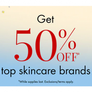 50% Off Top Skincare Daily @ Sephora