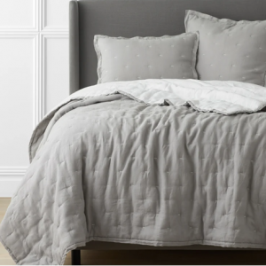 Legends Hotel™ 双面优质透气休闲亚麻被  White/Gray, Twin