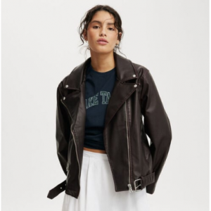 50% Off Roman Faux Leather Biker Jacket @ Cotton On