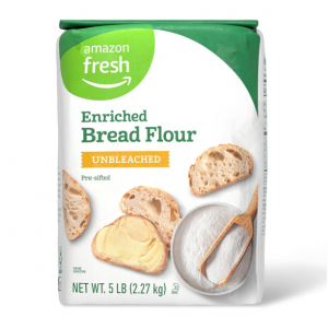 Amazon Fresh, Enriched Bread Flour, Unbleached, 5 Lb @ Amazon