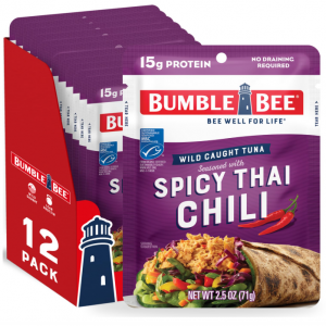 Bumble Bee Spicy Thai Chili Seasoned Tuna, 2.5 oz Pouches (Pack of 12) @ Amazon