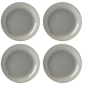 Lenox Gray Profile Stoneware 4-Piece Accent Plate Set, 3.95 LB @ Amazon