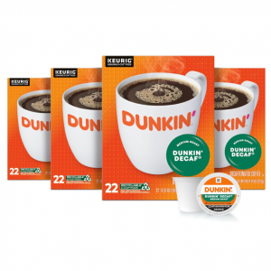 Dunkin' Decaf Medium Roast Coffee, 88 Keurig K-Cup Pods @ Amazon