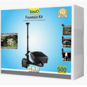Tetra Pond Filtration Fountain Kit with Flat Box Filter, 250 - 500 gal