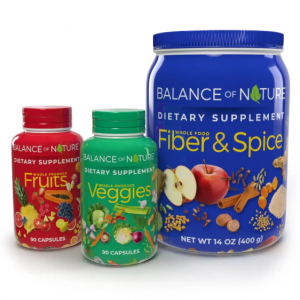 Balance of Nature 水果和蔬菜營養補劑+纖維和香料營養補劑