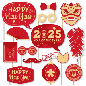 Big Dot of Happiness Lunar New Year - 2025 Year of the Snake Giant Circle Confetti