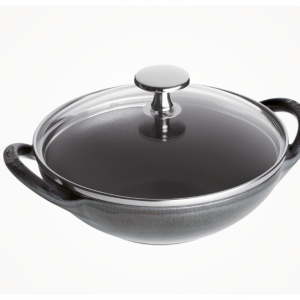 Staub 鑄鐵 - 迷你 6.5 英寸小炒鍋，石墨灰色 - 微瑕